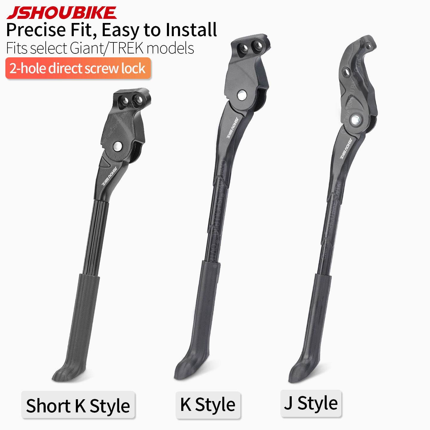 JSHOUBIKE New generation Adjustable Bicycle Kickstand Aluminium Alloy for GIANT ATX XTC MARIN TREK 18/20/22/24/26/27.5/29 Inch