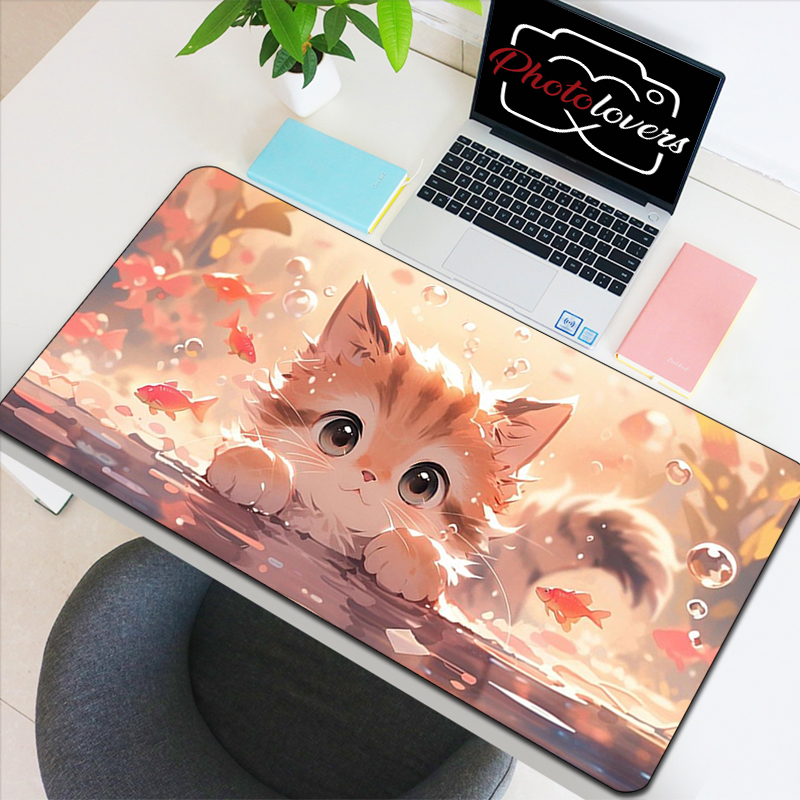 Cartoon Animal Large Mousepad Cute Capybara Desk Mat Gamer Cabinet Mouse Pad XXL Kawaii Office Keyboard Tablemat PC accessories