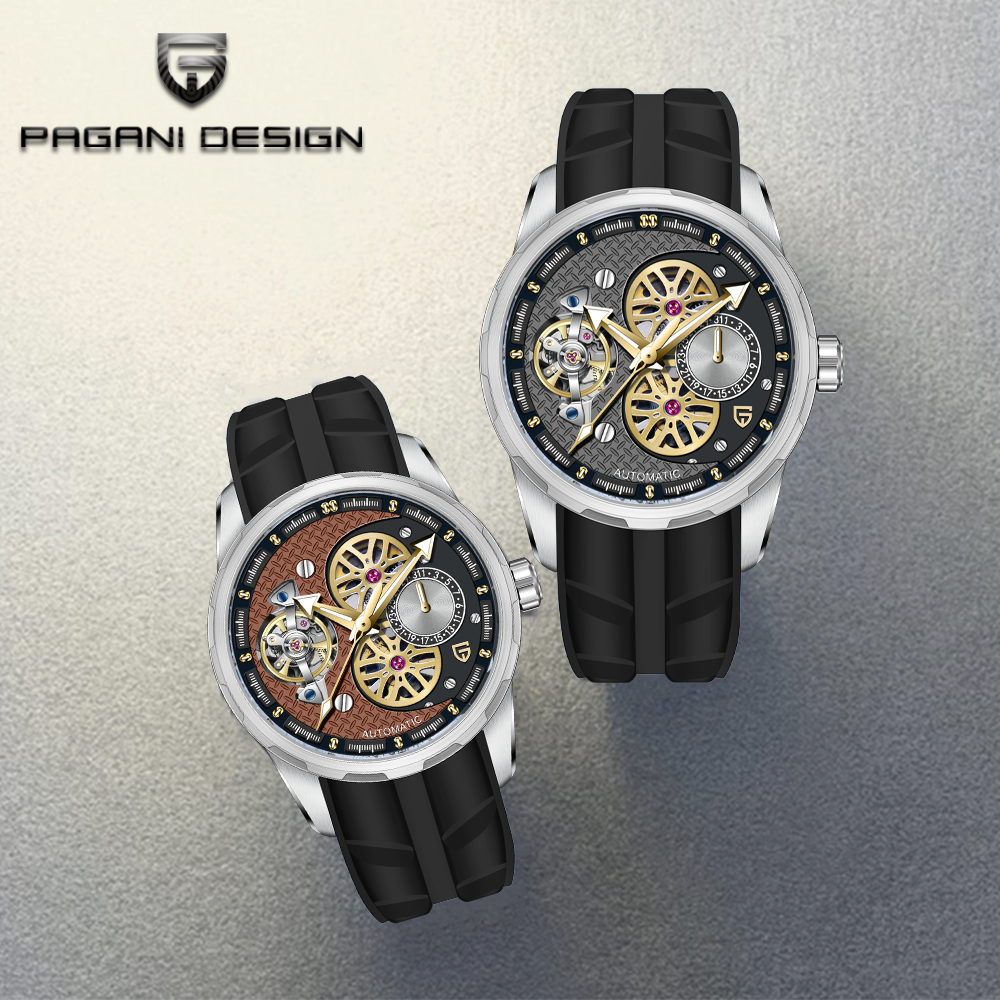 2025 PAGANI DESIGN New Tourbillon Men's Mechanical Watch Top Brand Sapphire Glass 100M Waterproof Skeleton Automatic Watch