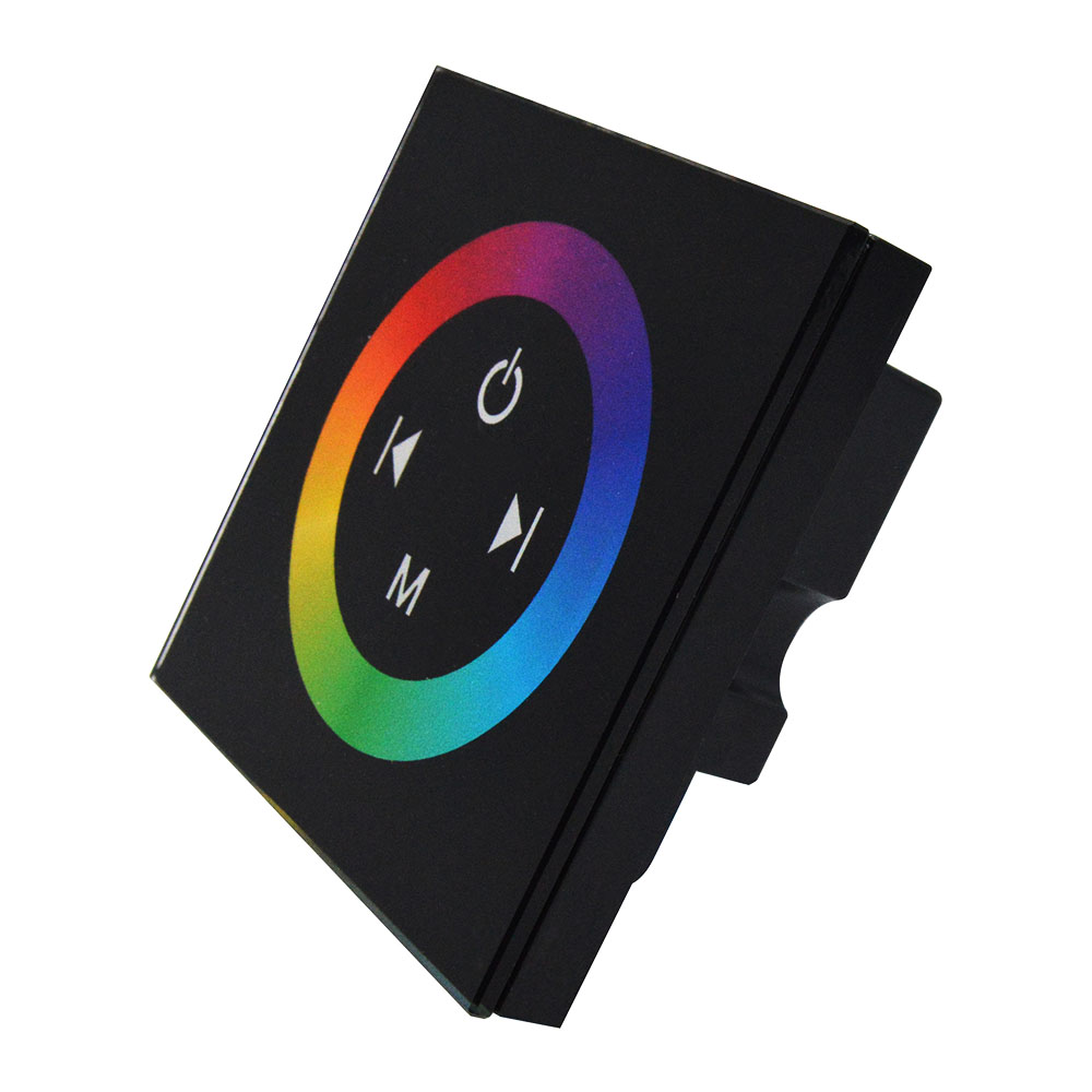 Touch Panel RGB Dimmer DC12-24V Full Color Controller for LED Strip Lighting Black/White
