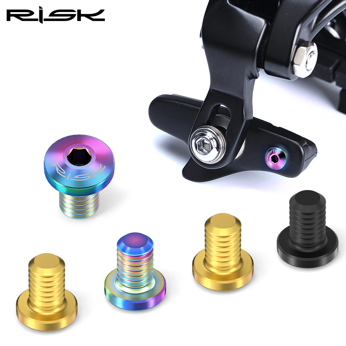 4pcs Road Bike C Brake Shoes Fixing Bolts,M4*5.7mm Bicycle Brake Caliper Screws,Titanium Alloy Screw Bolt,for 5800UT6800DA9000