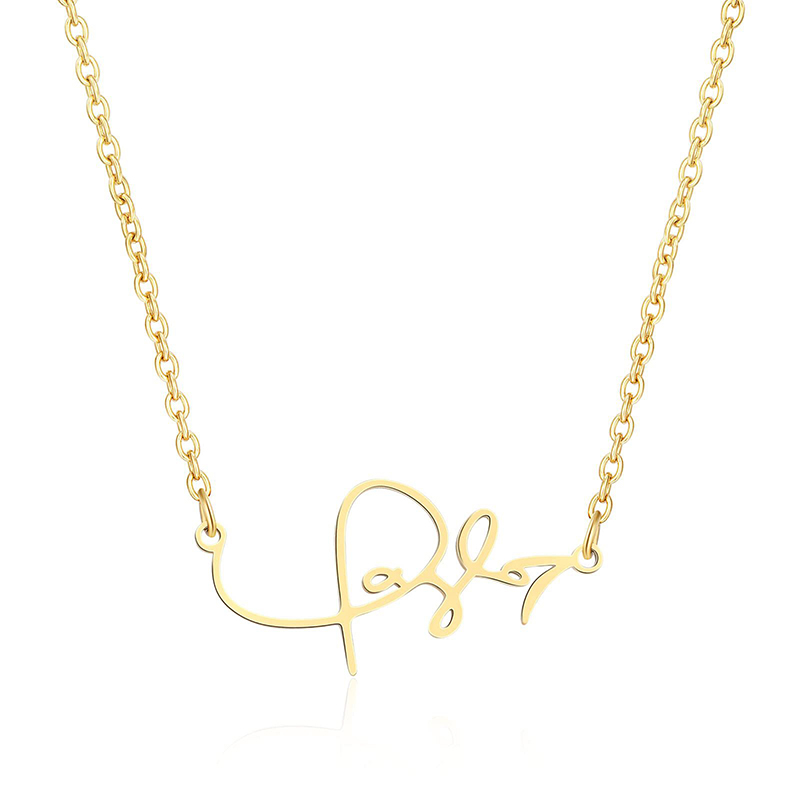 Singer TS 1989 Necklace Silver Gold Plated Stainless Steel Name Necklaces For Women Fans