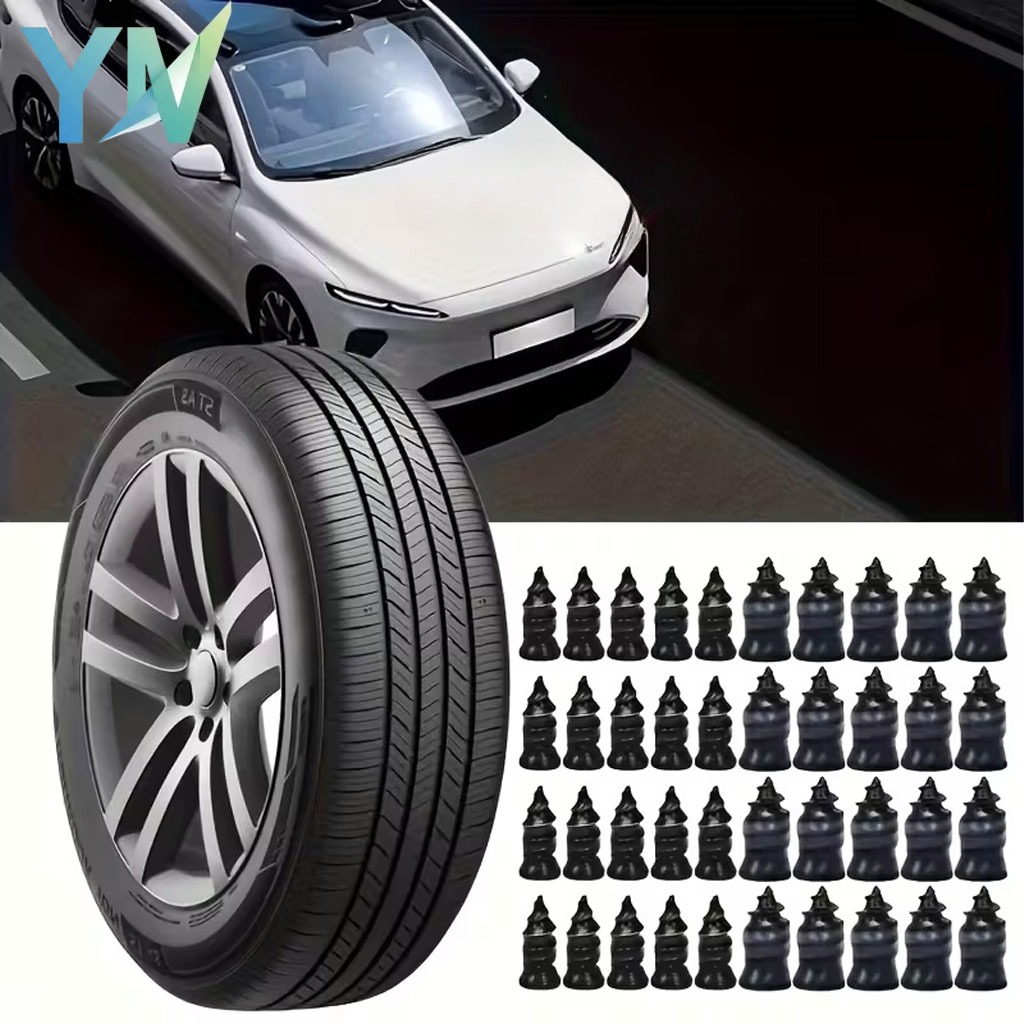 Quick Tire Repair Kit with Spiral Plugs Universal Emergency Repair Tool for Car Motorcycle E-Bike and Bicycle Maintenance
