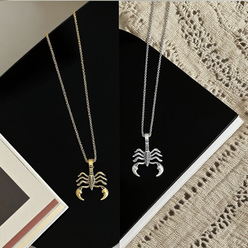 2024 New fashion stainless steel bat pendant necklace unisex punk hip-hop style lucky pen gpt