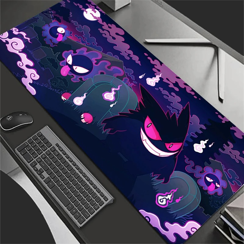 Mouse Pad Anime P-Pokemons G-Gengar Carpe Large PC Gamer Computer Mausepad Varmilo Keyboard Gaming Accessories Desk Mat