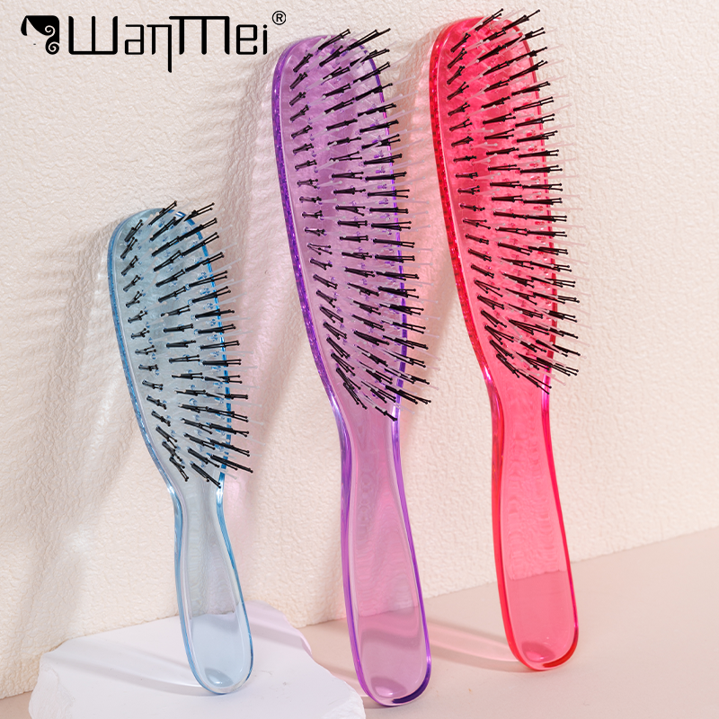 1pcs Detangling Gentle Transparent Hairbrush Scalp Massage Not Knotted Comb Shower Portable Magic Handle Hair Styling Tools