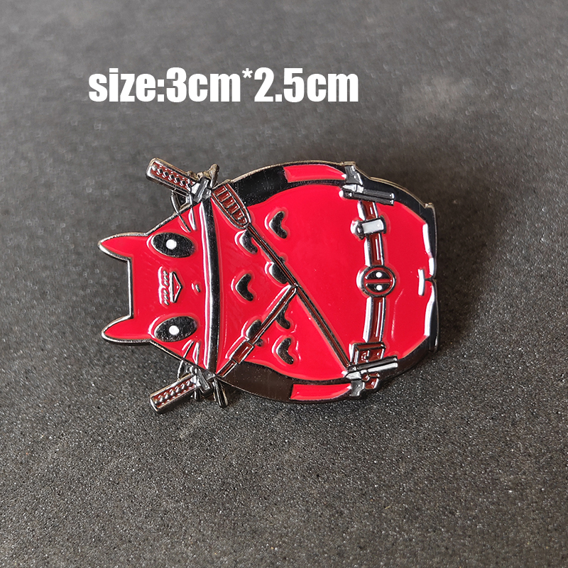 Creative funny Japanese anime cat cartoon brooch Cute Japanese anime enamel pin bag decoration pin collar pin holiday