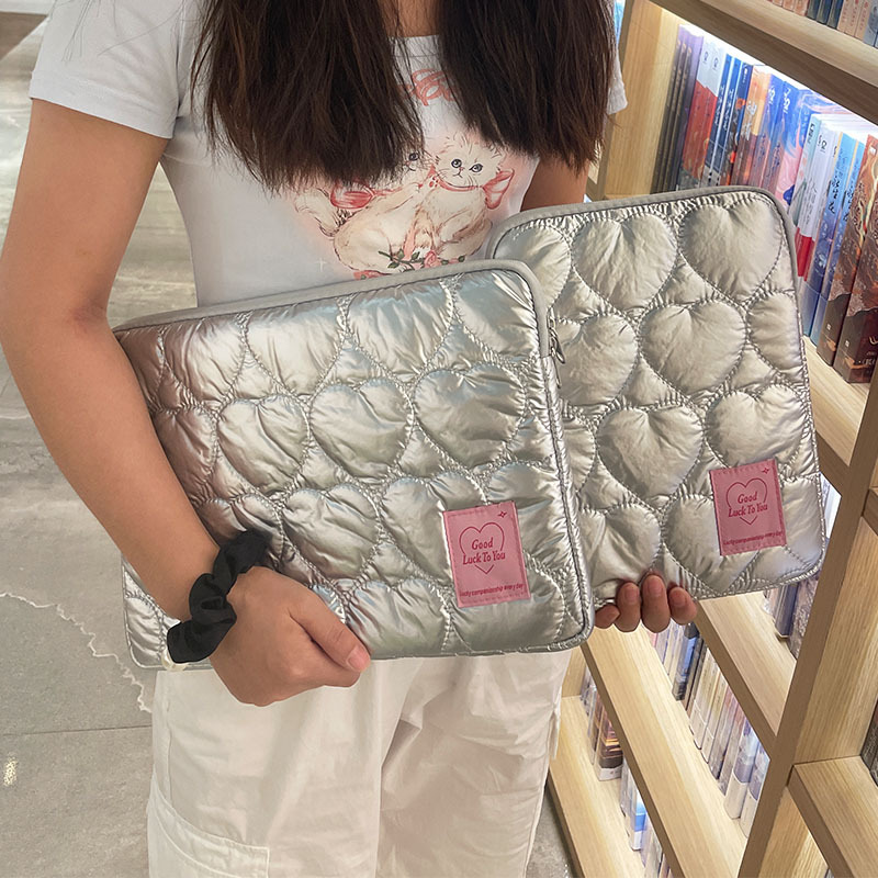 Love Shaped Ins Laptop Sleeve Pouch for Ipad Pro 11 Macbook Air 13.3 13.6 14 15 15.6 16 inch HP Asus Dell Laptop Inner Bag