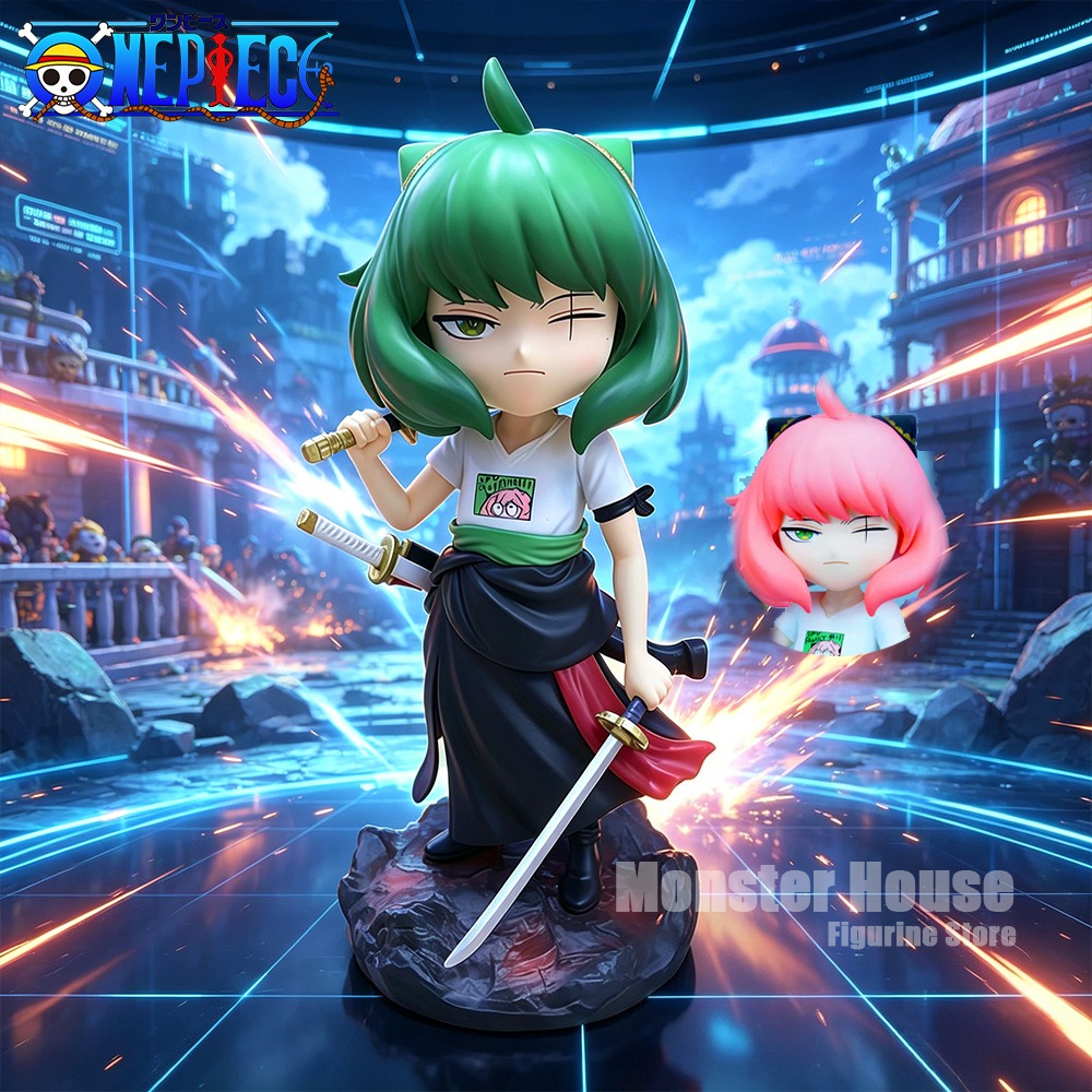 18.5cm/7.28in Anime ONE PIECE Figure Anya Forger Cosplay Roronoa Zoro Action Figures Pvc Statue Collection Model Toys