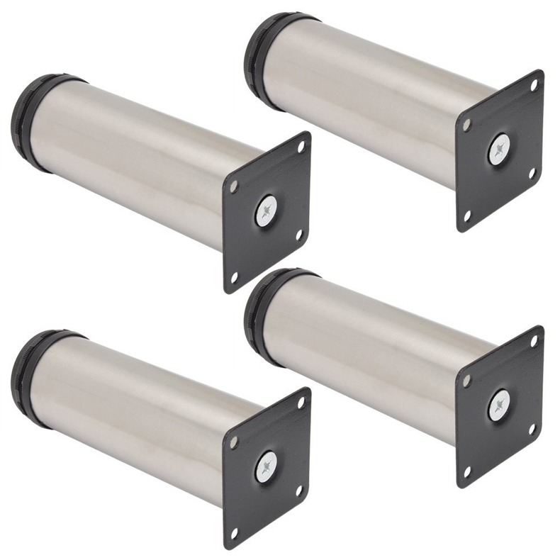 Metal Furniture Legs Adjustable Table Legs,4pcs Stainless Steel Kitchen Feet for Cabinet Furniture, Office Furniture,Sofa