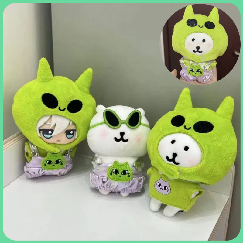 Adorable 10cm Cotton Doll 13cm Self-Deprecating Bear "Alien Cat" Costume Set Cute Toy Doll Clothing Accessories Hot Selling