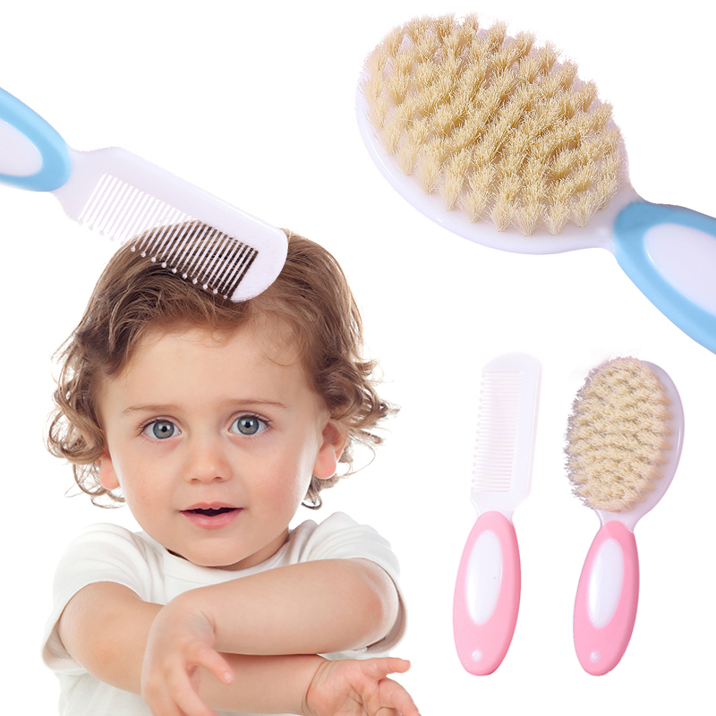 2pcs/let Baby Care Comb Set Anti-scratch Girl Hairbrush Newborn Hair Brush Infant Comb Head Massager Kids Comb