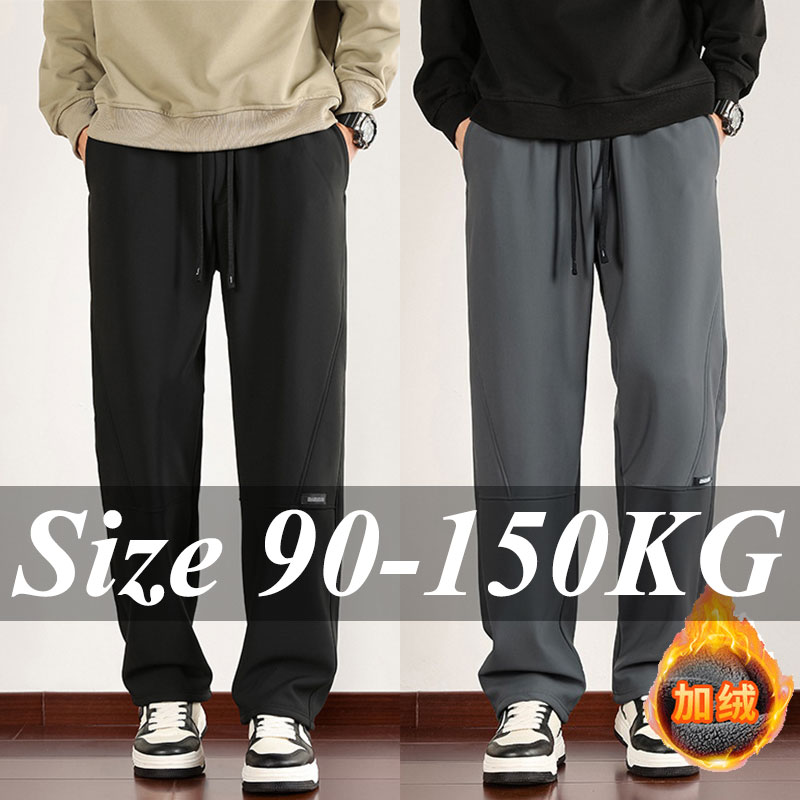 Men's Fleece Sweatpants Plus Size 5XL-10XL Winter High Elastic Thick Warm Pants Gym Joggers Large Size Running Sports Trousers