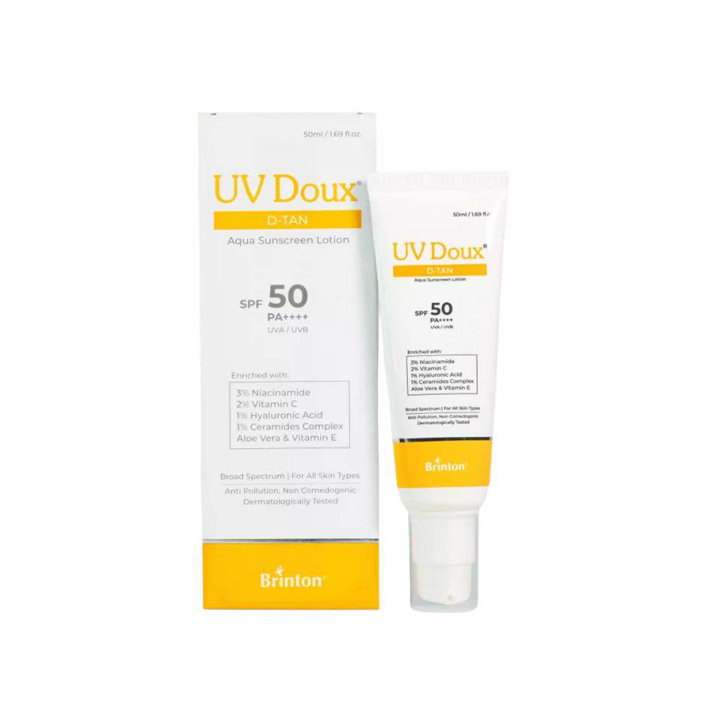 Uv Doux D Tan Aqua Sunscreen Lotion SPF 50 PA ++++ 50 ML (Dtan Sunscreen)