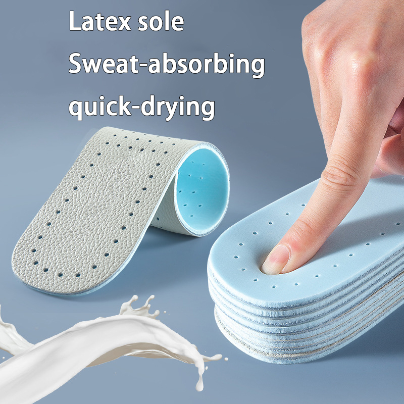 1Pair/2Pair Leather insoles Breathable sports insole Latex elastic Shoe Sole men and women Comfortable Shoe Pads