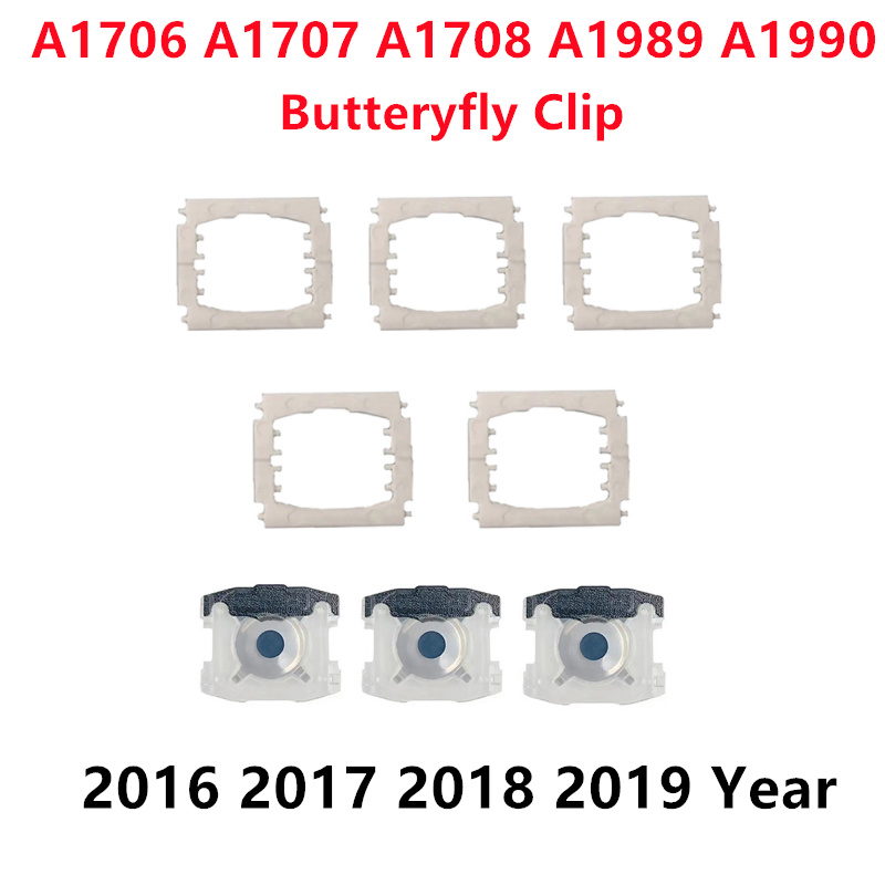 A1989 A1990 A1706 A1707 A1708 Letter keys Keycaps Hinges White Butterfly Clips For Macbook Pro 12" 13" 15" Keyboard Repair