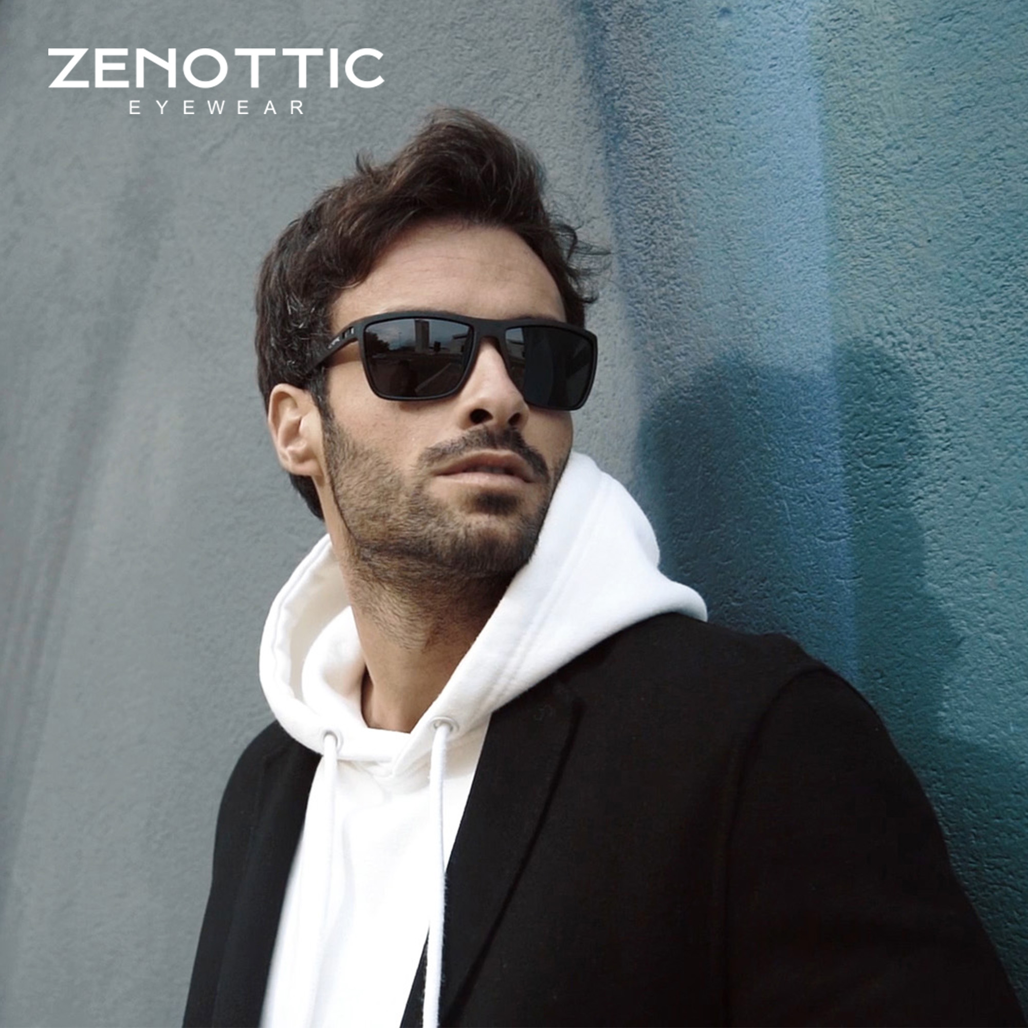 ZENOTTIC Retro Square Polarized Sunglasses Fashion Shade Women Men Ultra Light TR90 Frame UV400 Protection Classics Sun Glasses
