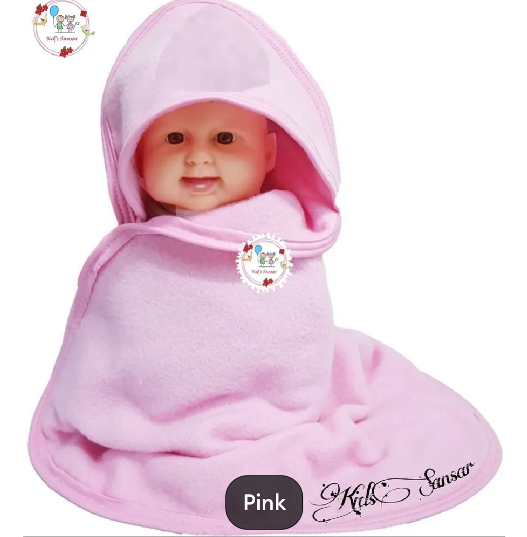 Baby Multi- Use Soft Hooded Blanket & Wrapper