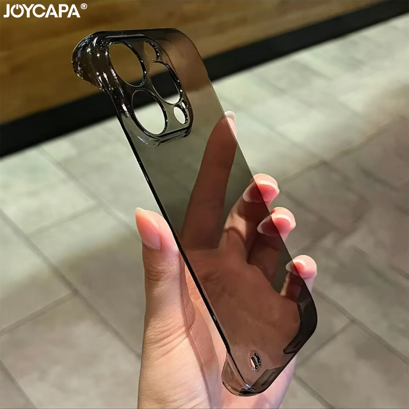 Ultra Thin Transparent Frameless Case For iPhone 14 13 12 Mini 11 Pro Max X XR XS 7 8 Plus Hard Plastic Slim Shockproof Cover