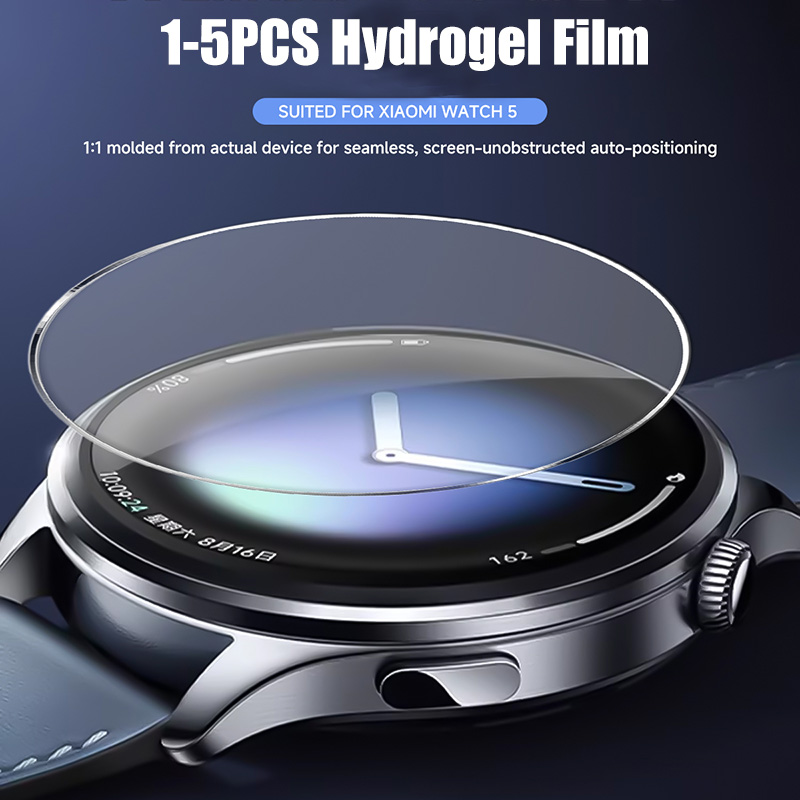 TPU Hydrogel Film For Mi Watch 5 Screen Protector HD Clear Anti-scratch Soft Protective Film For Watch 5 Accessor