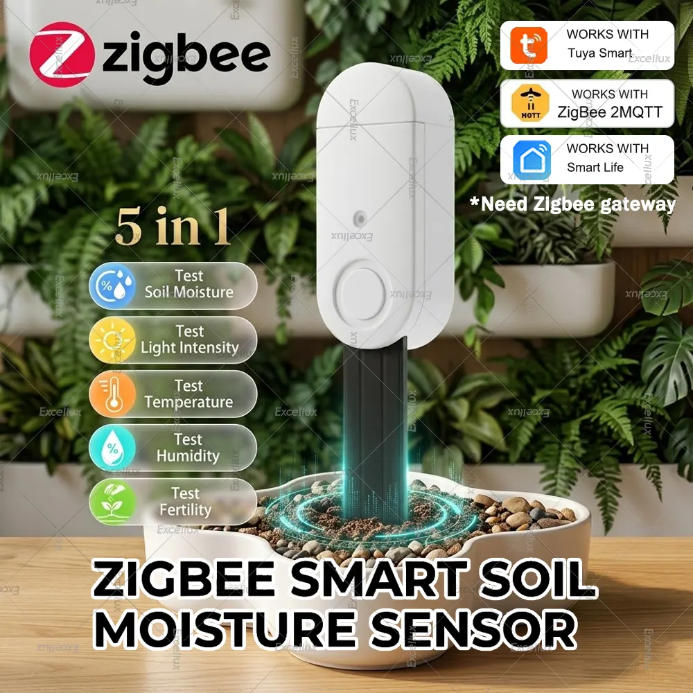 Zigbee 3.0 Smart Soil Moisture Sensor:Moisture/Temp/Humidity Meter/Light/Fertility Monitor,For Tuya/Smart Life/Z2M,Need Gateway - image 1