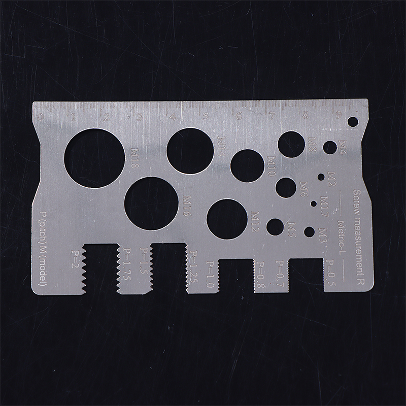 New Precise Pitch Measurement Thread Gauge Screw Measurement Ruler Measuring Durable Stainless Steel Ruler Screw Measuring Ruler