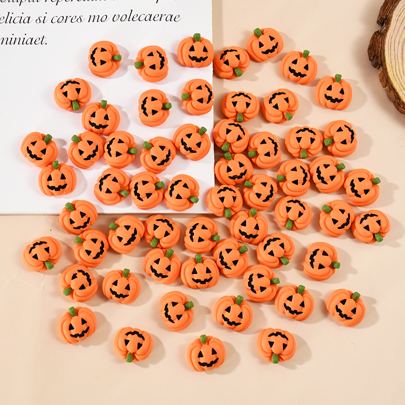 20Pcs Halloween Resin Pumpkin Miniatures Mini Flatback Charms Pumpkin Halloween Party Home Table Decoration DIY Crafts Gift