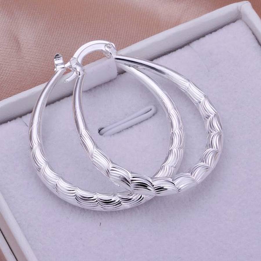 fashion For women 925 Sterling Silver Plated wedding hook beautiful High quality Earring Jewelry free shipping cute gift