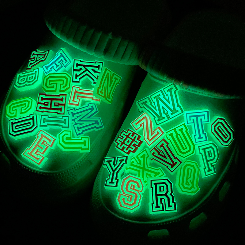 New Glow in The Dark Shoes Charm Pins for Luminous Shoe Charms Set for Clog Sandals Shoe Decoration DIY for Men Women Kids 1PCS