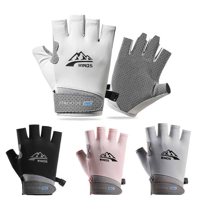 Fingerless Gloves for Men Women UV Sun Protection Half Finger Glove for Fishing Paddling Sailing Rowing Sports Gloves