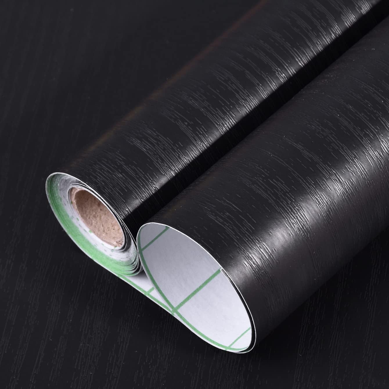 Self-Adhesive Film Wood Look Black Vintage Wallpaper Adhesive Film Furniture Film Wood Cabinet Films Door Wood Look Wallpaper Wa