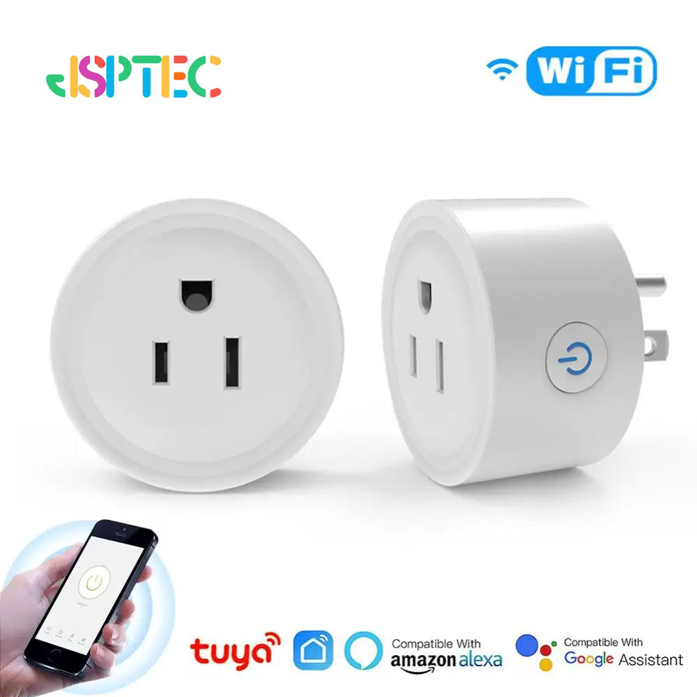 Tuya Smart Wifi Plug US Standard Wireless Outlet 10A Remote Control Smart Home Appliances Work With Alexa Home
