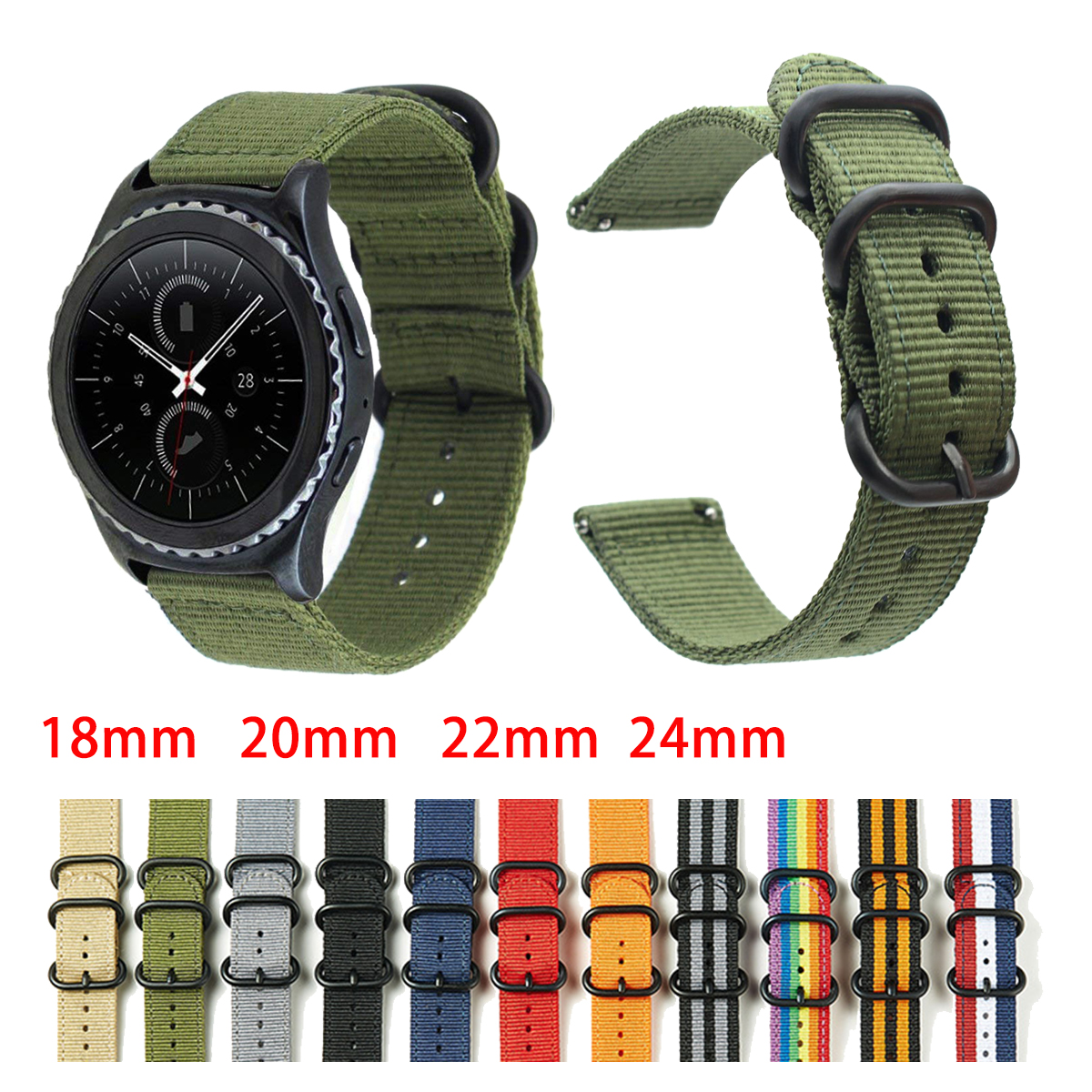 Soft Waterproof Silicone Sports Watch Band for Men - Breathable Wrist Strap - 18MM 20MM 22MM 24MM For