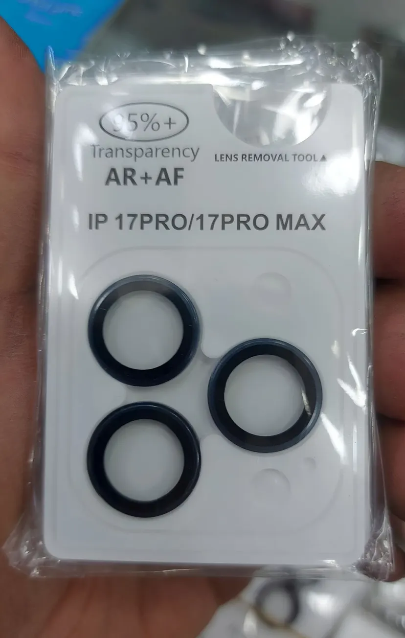 Transparency AR+AF lens removal tool designed for the camera lenses of the iPhone 17 Pro and 17 Pro Max.
