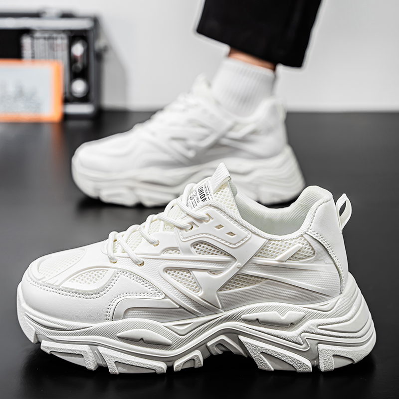 CLOHOO Men's Breathable Mesh Sports Shoes Casual Non-slip Rubber Sole Hiking Shoes Outdoor Camping Running Athletic Sneakers