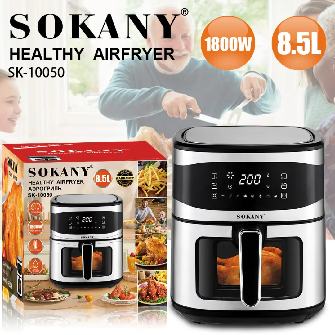 Sokany SK-10067 9.5L Air Fryer With Digital Touch And Viewing Window