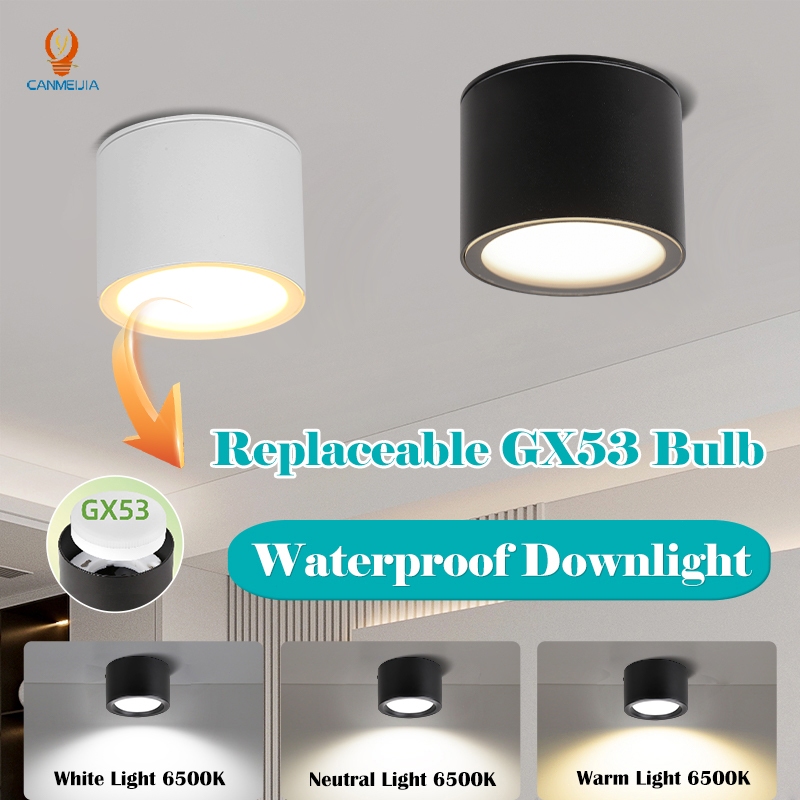 GX53 Downlight Replaceable Bulb 220V Ceiling Down Lighting For Bedroom Living Room Home Decor Spotlight Indoor Decor Lamps