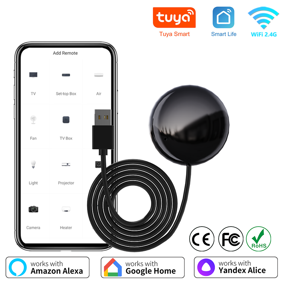 Tuya WiFi IR Remote Control APP Remote Control for TV AC Work with Home Yandex SmartLife Alexa