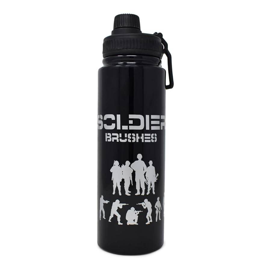 Double Walled Soldier Flask, Vacuum Insulated Thermosteel Bottle Stainless Steel BPA Free Two Later, 800 ml
