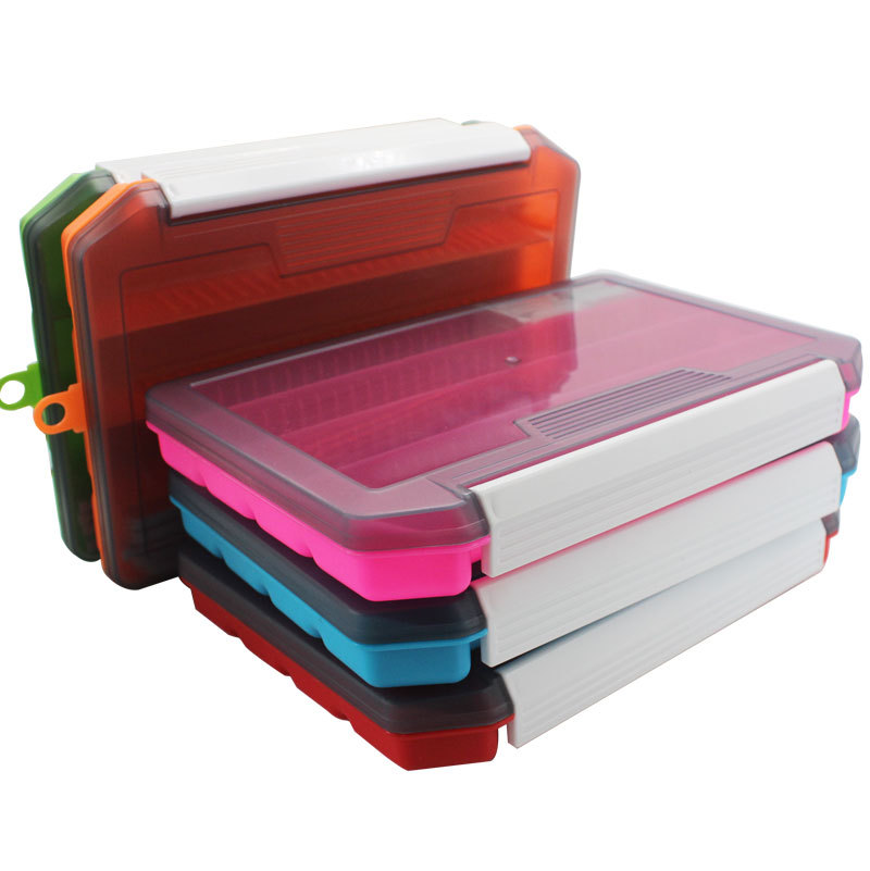 Six color single-layer inserted bait box, large four grid lure storage box, tool multifunctional fishing gear box