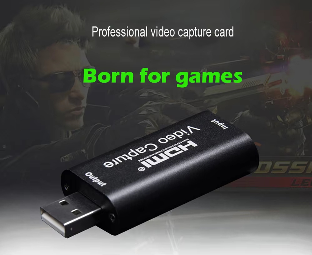 Mini 4K Video Capture Card 1080P 60fps HD to USB 2.0 Game Recording Box for PS4 PS5 Xbox DVD Camcorder Live Streaming Broadcas
