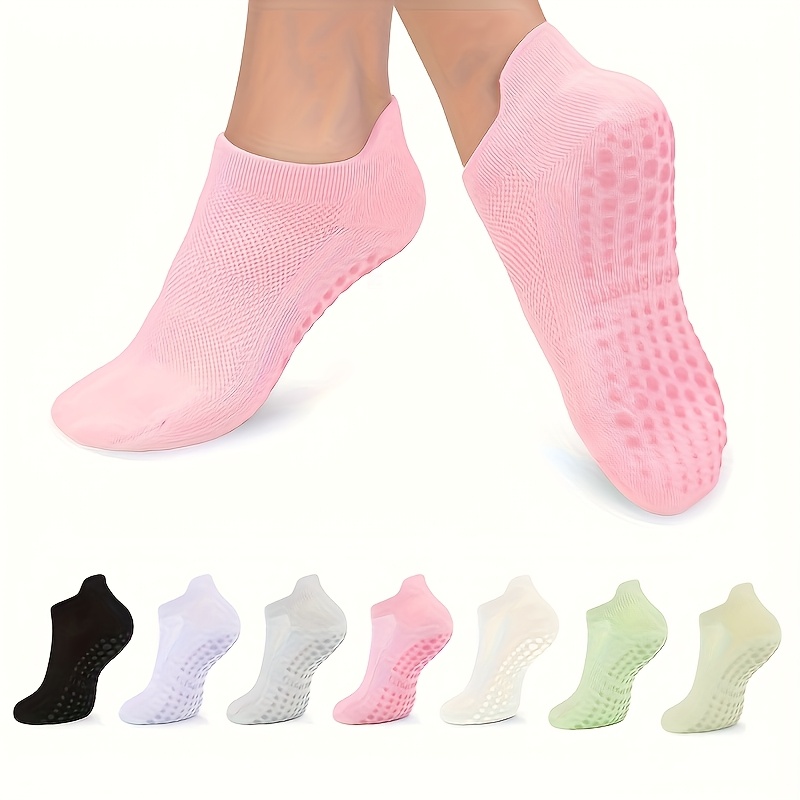 1 pairs Grip Pilates Socks for Women Yoga Athletic Socks for Barre Ballet Barefoot Workout