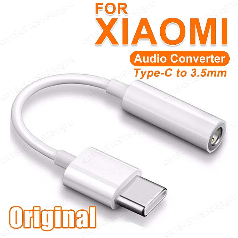 Original Type C To 3.5mm Aux Adapter For Mi 12 11 Type-C 3.5mm Jack Headphones Audio Cable POCO X5 Pro Redmi Note 9 10 11