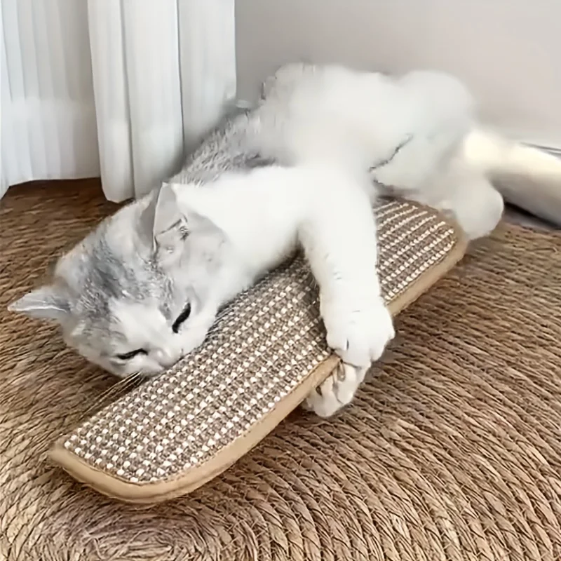 Anti scratch sofa cat scratch pad linen woven cat scratch pillow cat grinding teeth interactive toy