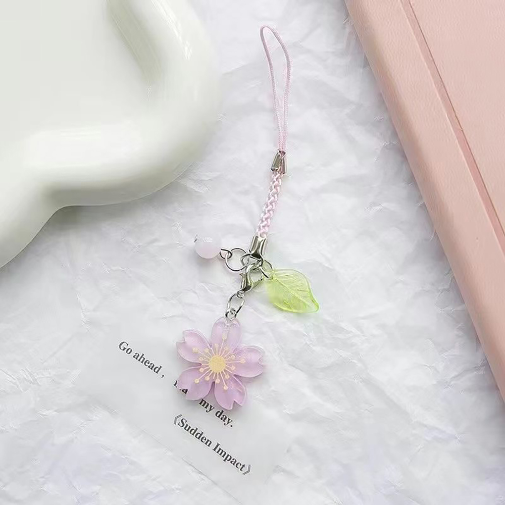 Sakura Handmade Headphone Pendant U Disk Lappel Mobile Phone Chain Cute Girl Heart Student BFF Bag Hanging Ornaments