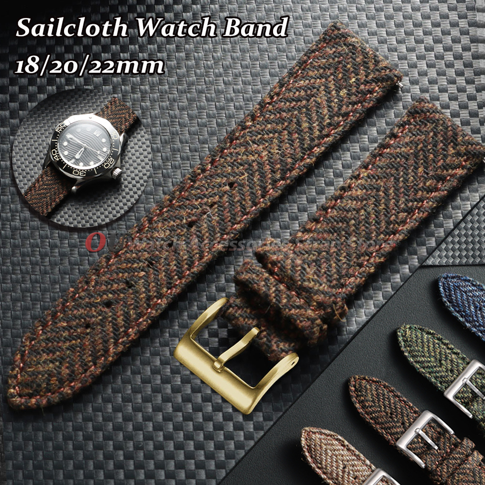 18 20mm 22mm Quick Release Tweed Sailcloth Watch Band for Watch GT5/5Pro GT4 GT3 Watch Strap Men for for Band