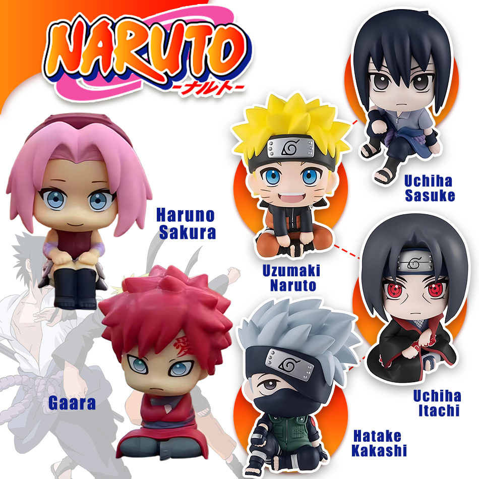 10cm Naruto Anime Figure Naruto Shippuuden Uchiha Itachi Action Figure Q Version Kakashi Figurine PVC Collection Model Doll Toys