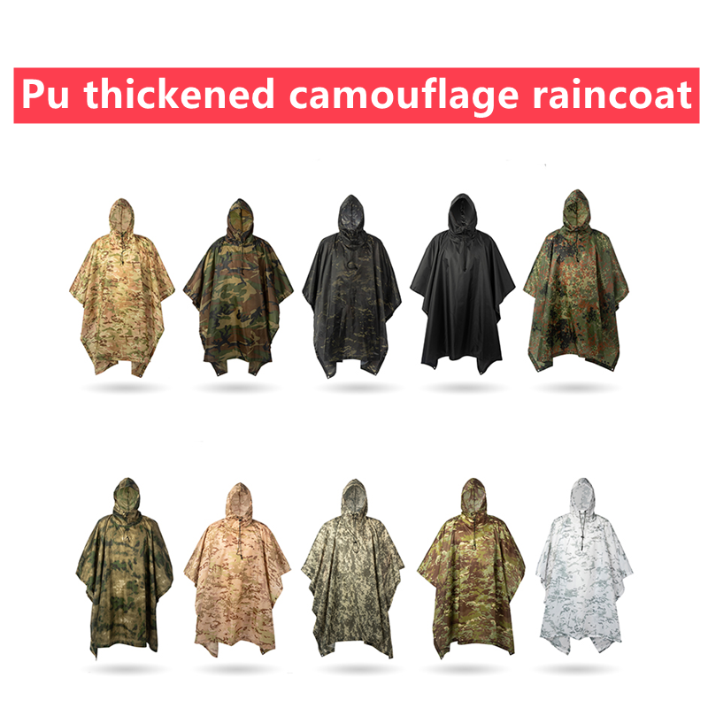 Man Impermeable Zipper Camo Raincoat Waterproof Rain Coat Men Raincoat Women Awning The Rain Motorcycle Rain Poncho