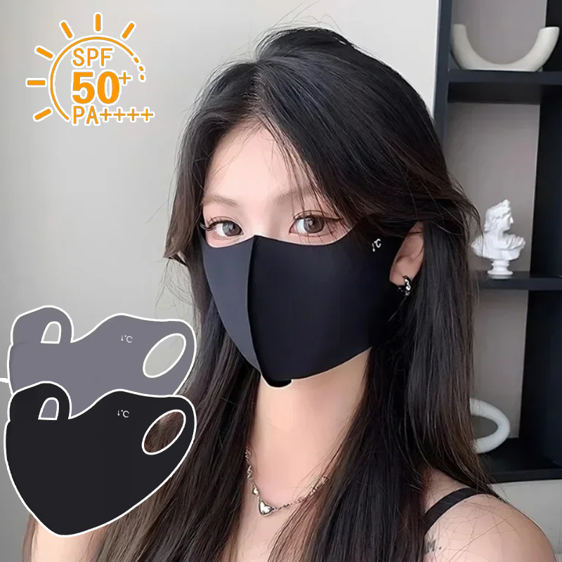 Multi-Functional Summer UV Face Mask Unisex 3D Breathable Washable Ice Silk Gaiter with Full Neck Coverage for Hiking Cycling