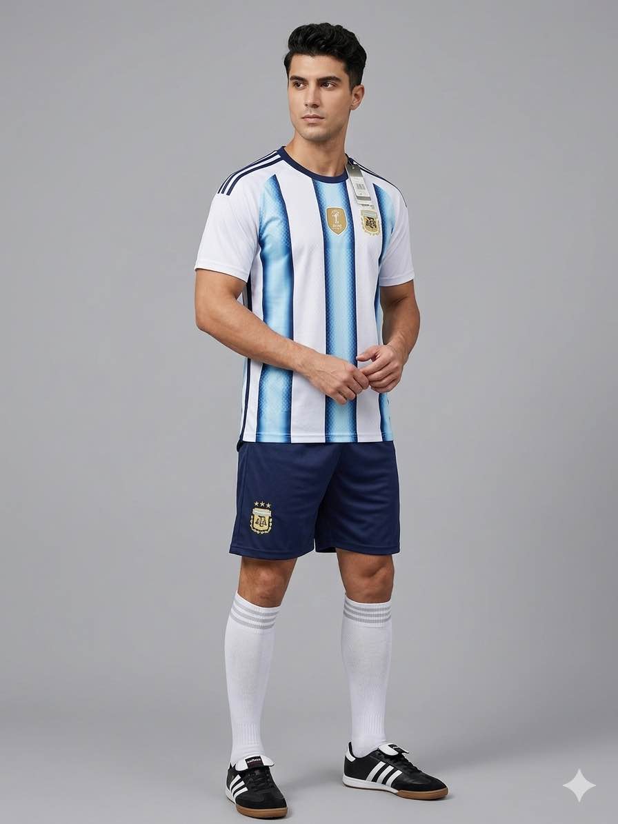 Argentina Home Jersey for Men and Women (Unisex) with Half Pant | FIA World Cup 2026 Jersey | Good Quality